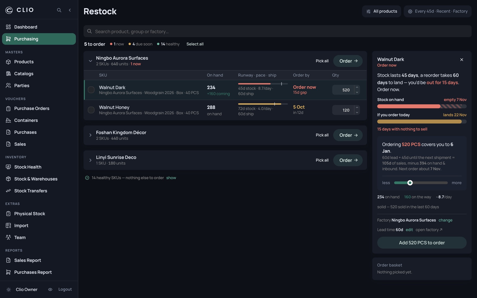 A SKU’s story — desktop, dark