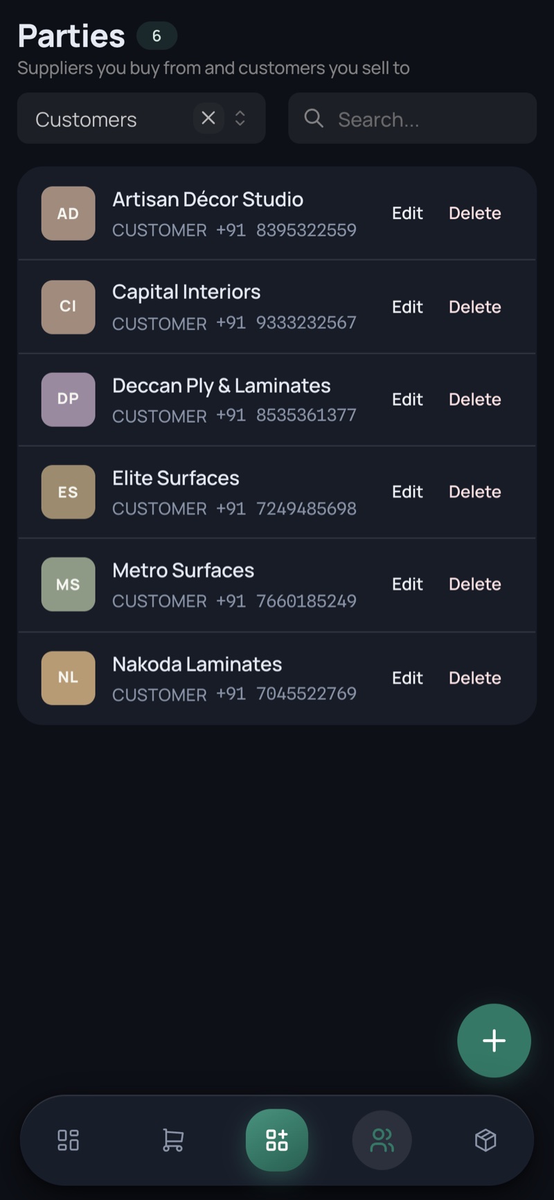 Parties — phone, dark