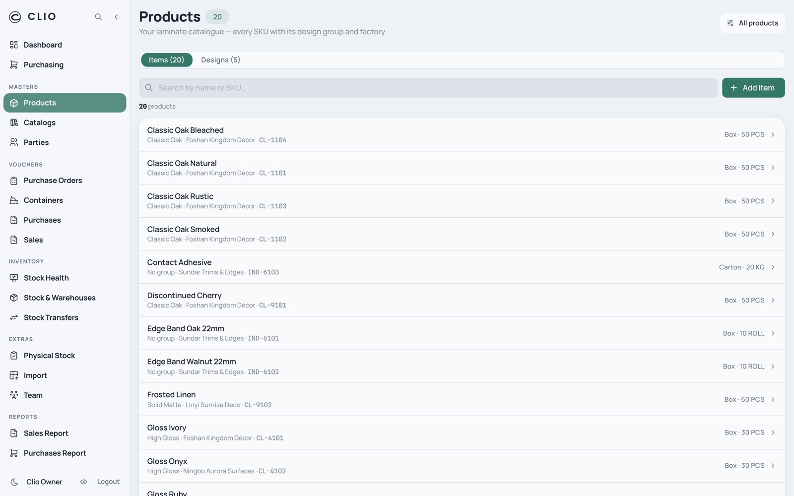 Products — desktop, light