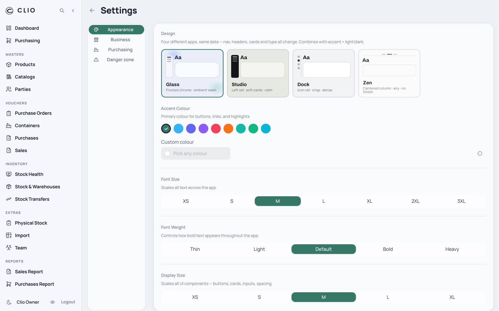 Settings — desktop, light