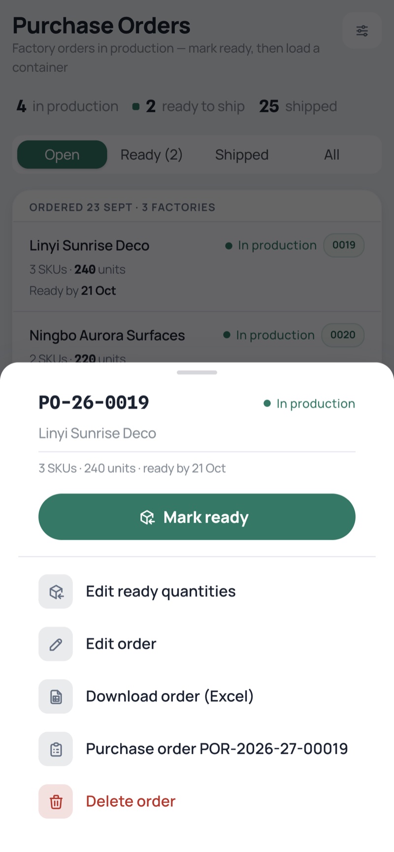 Everything for one order — phone, light